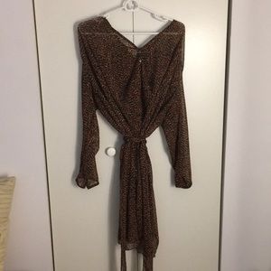 Size M/L Leopard Print Sheer Dress